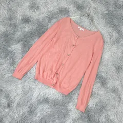 【PROPORTION】ニットカーディガン ビーズボタン (2)ガーリーカワイイ