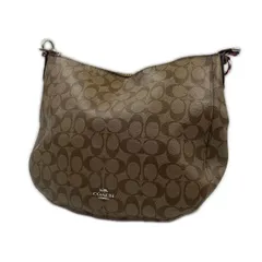 COACH  コーチ 2way シグネチャーハンドバッグ レディース ブラウン ピンク 中古