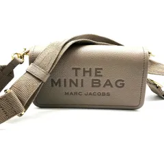 ★MARC JACOBS マークジェイコブス THE MINI BAG ミニバック ショルダーバック 斜め掛けバック 2wayバック ベージュ系 金具ゴールド色 中古★ 007274