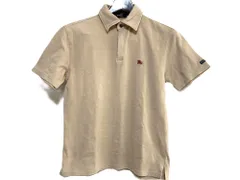 バーバリーブラックレーベル　BURBERRY BLACK LABEL　半袖ポロシャツ　ベージュ　メンズ　サイズ2　三陽商会　送料無料