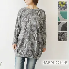 【新品】【BARNDOOR バーンドア】20天竺 裾 タック チュニック (1203030)<br><br>レディース 春 夏 ゆったり シルエット シンプル デザイン 大きいサイズ トップス カジュアル おしゃれ ナチュラル 大人可愛い