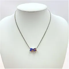 【❗️✨Dior人気デザイン✨❗️】Christian Dior CDロゴ キューブネックレス シルバーカラー 約40cm ブランドアクセ