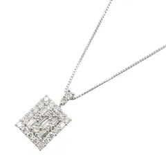 ジュエリー JEWELRY ネックレス ダイヤモンド ネックレス ﾀﾞｲﾔ 3.1g 首回り45㎝ Pt900プラチナ Pt850プラチナ ダイヤ ネックレス レディース Used Aのサムネイル