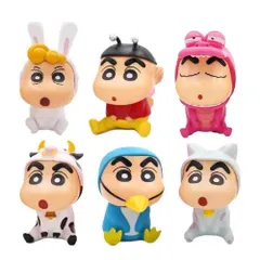 Denyeetの装飾アニメーション クレヨンしんちゃん かわいいセンターコンソール 人形フィギュア クレヨンしんちゃん 6点セットクレヨンしんちゃん車のインテリアアクセサリー