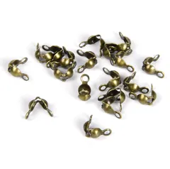 ギフト バレンタイン 手芸材料 ビーズ ジュエリー パーツ アクセサリー ハンドメイド 約200組 DIY用 ヒモ留め 玉約2mm 約8mm 付き (コッパー) カシメ玉（つぶし玉） PLAYER】ボールチップ 【BEAUTY