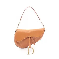 ディオール Dior ハンドバッグ サドルバッグ キャメル レザー サドルバッグ レディース Used A