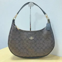 COACH　コーチ　シグネチャー　ショルダーバッグ　ブラウン×ブラック