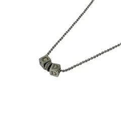 DIOR/ChristianDior(ディオール/クリスチャンディオール) ネックレス - シルバー×クリア CDモチーフ/ダイス