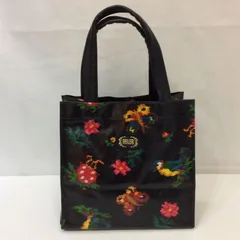 FEILER フェイラー ミニトートバッグ ビニール ブラック×柄