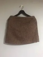 H&M ヘリンボーン ミニスカート M (送料無料)