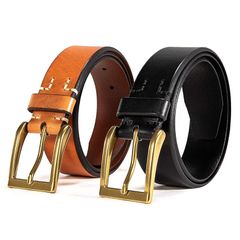 [New] [SEDENFO] Luxury Men's Genuine Leather Belt, Casual and Business, Gift Wrapping Available (95cm, Brown)