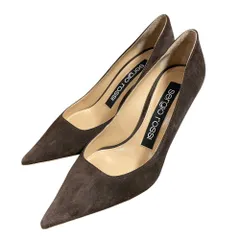 美品 Sergio Rossi セルジオロッシ YURI スエード ポインテッドトゥ パンプス 34 1/2 21.5cm相当 ブラウン レディース 古着 中古 USED