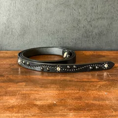 『オーダーページ』スタッズロングナローベルトフラワーBK18mm