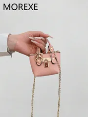 バッグ レディース ハンドルバッグ レディースファッション ミニハンドバッグ、新作 軽量コンパクトミニトートバッグ メタルチェーンストラップ付き、ピンク