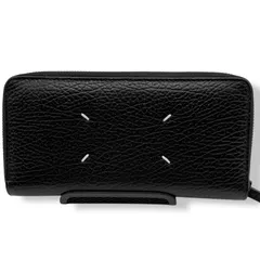 新品同様　Maison Margiela　メゾンマルジェラ　長財布　S56UI0110 　Zip Around Wallet　ブラック　ラウンドジップウォレット　4ステッチ　レザー　レディース　メンズ　ユニセックス　ブランド　ハイブランド　dk4