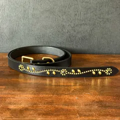 『オーダーページ』スタッズナローベルトフラワーGOLD23mm