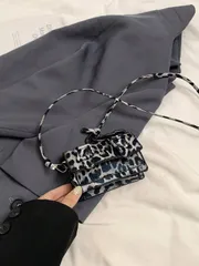 バッグ レディース ショルダーバッグ ミニ レオパード柄 コントラストカラー ファッショナブル ショルダーバッグ レディース、2026年新作 タイダイ ショルダーバッグ