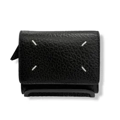 新品同様　メゾンマルジェラ　3つ折り財布　コンパクトウォレット　ブラック　レザー　Maison Margiela　SA3UI0010　4ステッチ　本革　財布　レディース　メンズ　ユニセックス　dk1