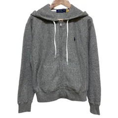 美品 POLO RALPH LAUREN ポロラルフローレン 裏起毛スウェット ジップパーカー サイズXS グレー レディース 古着 中古 USED
