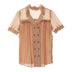 MOJO.S.PHINE モジョエスピン ダブルボタン 半袖ブラウス