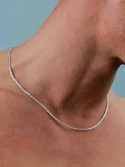 ジュエリー メンズ ネックレス 1個 万能プレーンチェーン シンプルネックレス鎖骨チェーン ステンレス鋼 変色しない メンズ デイリー装飾