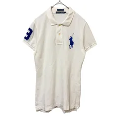 Ralph Lauren ラルフローレン ホースロゴ刺繍ポロシャツ 3ワッペン ホワイト