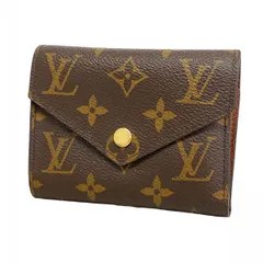 【6ca1146-k】ルイヴィトン 三つ折り財布 モノグラム ポルトフォイユヴィクトリーヌ M62472 ブラウン【中古】レディース