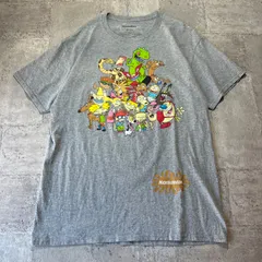 O-171 Nickelodeon 00s 両面プリントTシャツ グレー サイズL