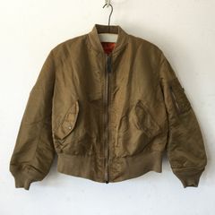 3092 ALPHA INDUSTRIES アルファ MA-1 フライトジャケット USA製 ヴィンテージ M ナイロン コヨーテブラウン