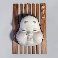 ⭕️【U493】能面 おたふく お多福 壁掛け - メルカリ