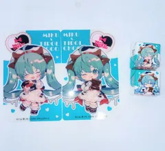 匿名配送　メルカリ便　2枚　新品　初音ミク　チロルミク　ボカロ　ボーカロイド　チョコ　チョコレート　ボックス　BOX　みっくみくみるくミント　チロルチョコ　ミク　オリジナルクリアカード　カード　クリアカード　夢ノ内