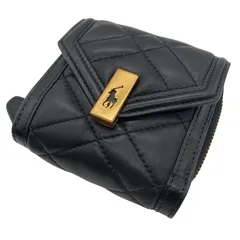 ポロ ラルフローレン 財布 キルト レザー ゴールド金具 ボタン【AFI7】のサムネイル