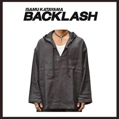 新品未使用　ISAMUKATAYAMA BACKLASH（イサムカタヤマ バックラッシュ）　へリンボンリネン メキシカンパーカー　M　グレーのサムネイル