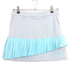 【美品】ニューバランスゴルフ スカート ライトグレー×ライトブルー系 裏微起毛 レディース 1(M) ゴルフウェア 2023年モデル New Balance