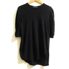 美品 CINOH チノ COSMORAMA PUFF SLEEVE T−SHIRT Tシャツ カットソー 23SCU010 サイズ36 ブラック レディース 古着 中古 USED