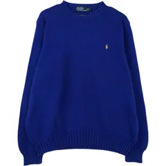 古着 ラルフローレン Ralph Lauren POLO by Ralph Lauren ワンポイント コットンニットセーター メンズL相当/eaa618191