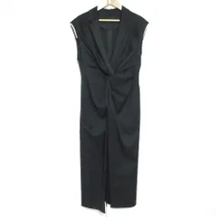 美品 23SS LE CIEL BLEU ルシェルブルー Twisted Tailored Dress ツイストテーラードドレス ワンピース 36 ブラック レディース 古着 中古 USED