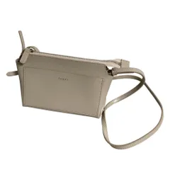 新品同様 YAHKI ヤーキ レザー ショルダーバッグ グレージュ レディース 古着 中古 USED