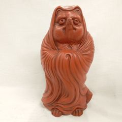 2243様感謝‼️究極のフィギュリン‼️古備前焼 狆　と赤座布団 美術品・アンティーク・コレクション 2243様感謝‼️究極のフィギュリン