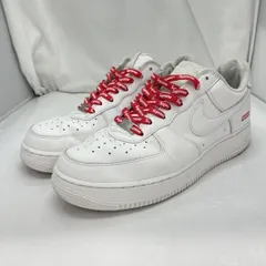 【中古】NIKE×SUPREME AIR FORCE1 リペアあり 箱あり サイズ27㎝ 白 CU9225-100 ナイキ[91]