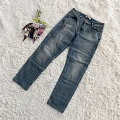 フォロワー限定お得なクーポン配布中！ 『ZARA』ザラ　デニムパンツ　ジーンズ　ジーパン　ポケット　ダメージ　ウォッシュ加工　青(XS)