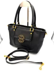 TORY BURCH トリーバーチ アマンダ 2way トートバッグ ショルダーバッグ レザー 黒 N8-1-11