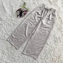 フォロワー限定お得なクーポン配布中！ 『NATURAL BEAUTY BASIC』ナチュラルビューティーベーシック　ワイドパンツ　イージーパンツ　ウエストドローコード　ウエストゴム　タック　ベージュ(S)