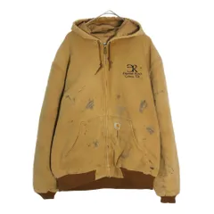 USA製 Carhartt カーハート アクティブジャケット ダック ワークジャケット ライトブラウン(メンズ XL)中古 古着 X4671