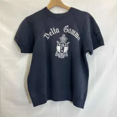 VINTAGE / ヴィンテージ / 半袖スウェット / 推定60s / Delta Gamma / ラバープリント / ビンスエ / 古着 / ネイビー