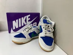 【箱、替え紐、ステッカー付き】NIKE ナイキ スニーカー SB DUNK LOW PRO HF3704-001 27㎝ ブルー×グリーン×ホワイト