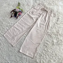 フォロワー限定お得なクーポン配布中！ 『ZARA』ザラ　ワイドパンツ　イージーパンツ　ウエストゴム　ウエストドローコード　ポケット　アイボリー(XS)