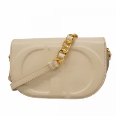 ★SALE【6bd4552】クリスチャンディオール ショルダーバッグ CDシグネチャー レザー ベージュ ゴールド金具【中古】レディース