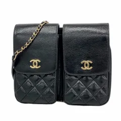 ★SALE【6bd4829-k】シャネル ショルダーバッグ マトラッセ カーフスキン ブラック シャンパンゴールド金具【中古】レディース