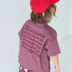 《新品》 p.premier シンプルロゴTシャツ 80㎝ パープル 子供服 半袖 P207016